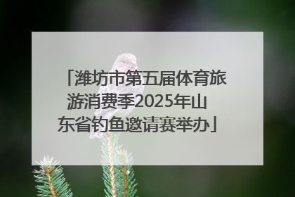 潍坊市第五届体育旅游消费季2025年山东省钓鱼邀请赛举办