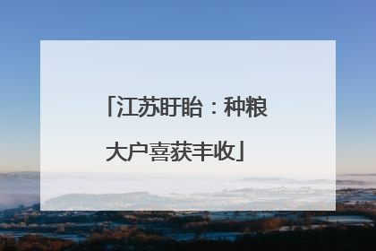 江苏盱眙：种粮大户喜获丰收