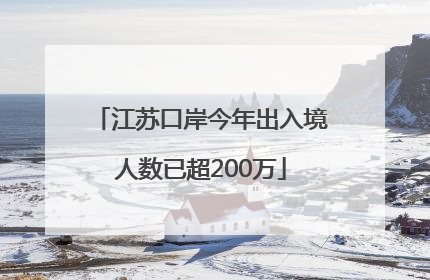 江苏口岸今年出入境人数已超200万