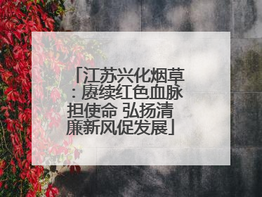 江苏兴化烟草：赓续红色血脉担使命 弘扬清廉新风促发展