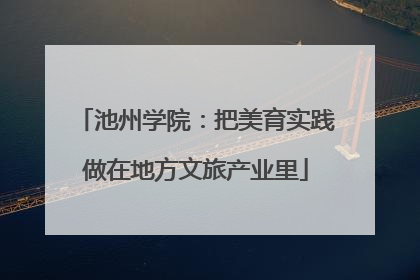 池州学院：把美育实践做在地方文旅产业里