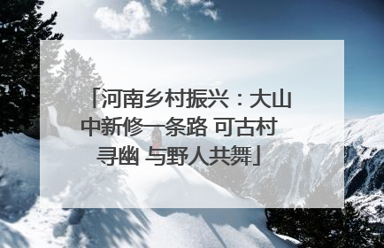 河南乡村振兴：大山中新修一条路 可古村寻幽 与野人共舞