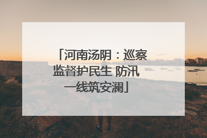 河南汤阴：巡察监督护民生 防汛一线筑安澜