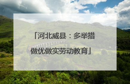 河北威县：多举措做优做实劳动教育