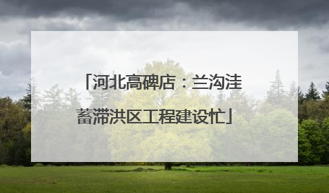 河北高碑店：兰沟洼蓄滞洪区工程建设忙