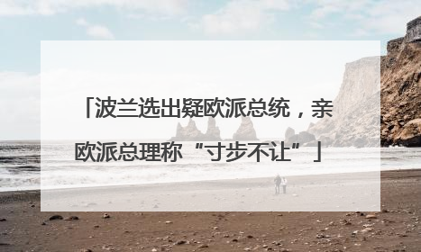 波兰选出疑欧派总统，亲欧派总理称“寸步不让”