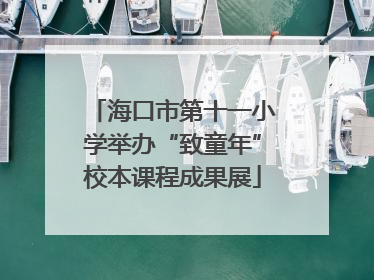 海口市第十一小学举办“致童年”校本课程成果展