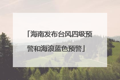 海南发布台风四级预警和海浪蓝色预警