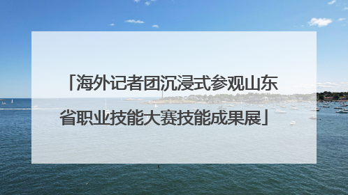 海外记者团沉浸式参观山东省职业技能大赛技能成果展