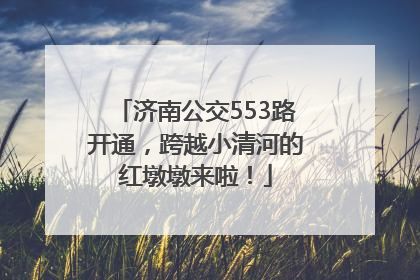 济南公交553路开通，跨越小清河的红墩墩来啦！