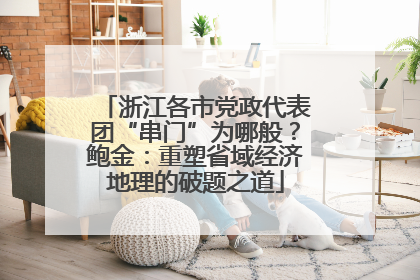 浙江各市党政代表团“串门”为哪般？鲍金：重塑省域经济地理的破题之道