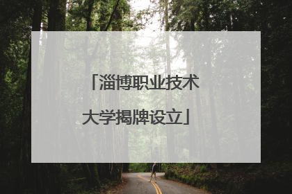 淄博职业技术大学揭牌设立