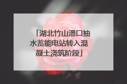 湖北竹山潘口抽水蓄能电站转入混凝土浇筑阶段
