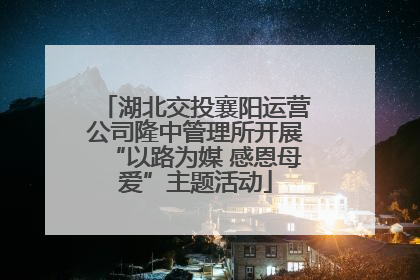 湖北交投襄阳运营公司隆中管理所开展“以路为媒 感恩母爱”主题活动