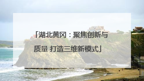 湖北黄冈：聚焦创新与质量 打造三维新模式