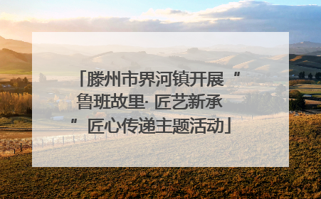 滕州市界河镇开展“鲁班故里· 匠艺新承”匠心传递主题活动