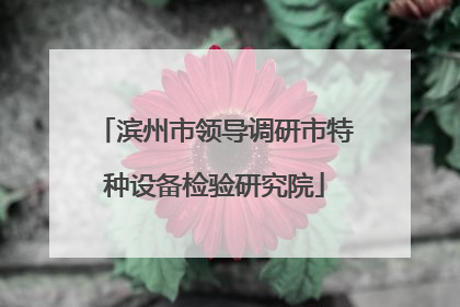 滨州市领导调研市特种设备检验研究院