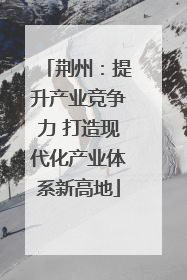 荆州：提升产业竞争力 打造现代化产业体系新高地