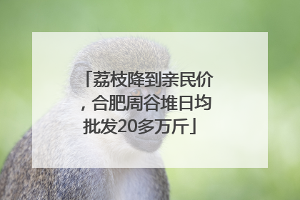 荔枝降到亲民价，合肥周谷堆日均批发20多万斤