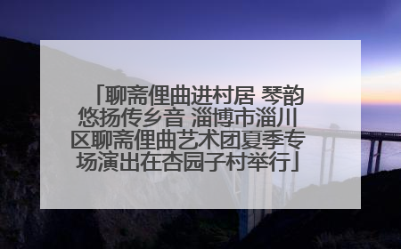 聊斋俚曲进村居 琴韵悠扬传乡音 淄博市淄川区聊斋俚曲艺术团夏季专场演出在杏园子村举行