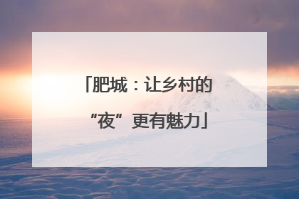 肥城：让乡村的“夜”更有魅力