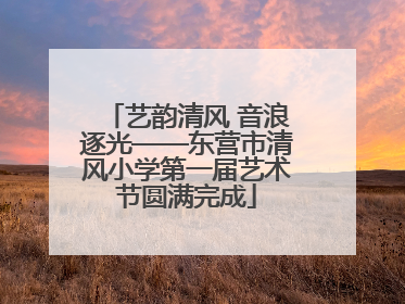 艺韵清风 音浪逐光——东营市清风小学第一届艺术节圆满完成
