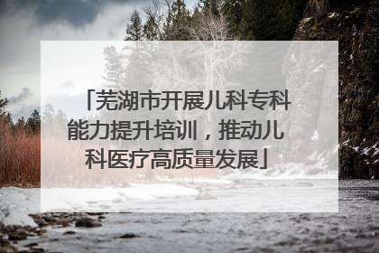 芜湖市开展儿科专科能力提升培训，推动儿科医疗高质量发展