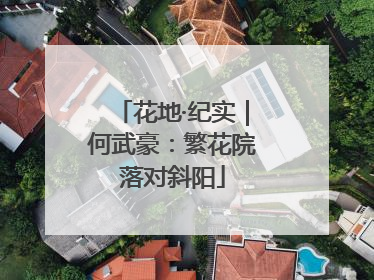 花地·纪实｜何武豪：繁花院落对斜阳