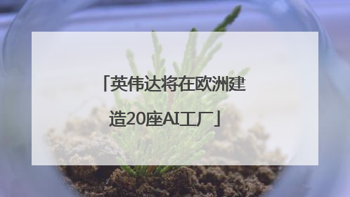 英伟达将在欧洲建造20座AI工厂