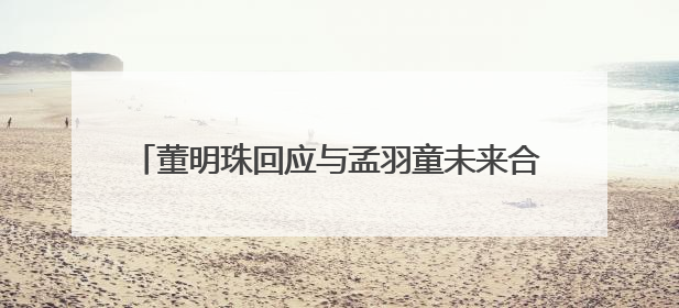 董明珠回应与孟羽童未来合作计划：我们一直在合作