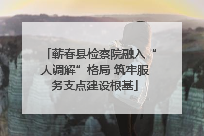 蕲春县检察院融入“大调解”格局 筑牢服务支点建设根基
