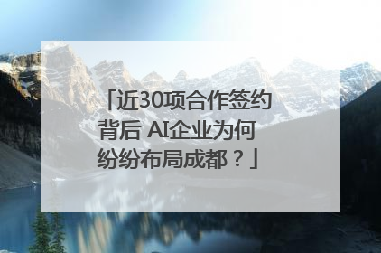 近30项合作签约背后 AI企业为何纷纷布局成都？