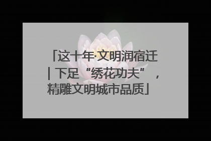 这十年·文明润宿迁｜下足“绣花功夫”，精雕文明城市品质