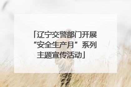 辽宁交警部门开展“安全生产月”系列主题宣传活动