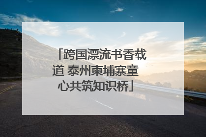 跨国漂流书香载道 泰州柬埔寨童心共筑知识桥