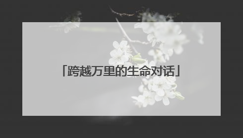 跨越万里的生命对话