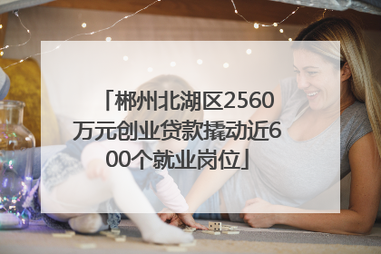 郴州北湖区2560万元创业贷款撬动近600个就业岗位