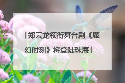 郑云龙领衔舞台剧《魔幻时刻》将登陆珠海