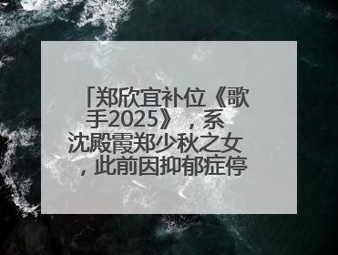 郑欣宜补位《歌手2025》，系沈殿霞郑少秋之女，此前因抑郁症停工两年