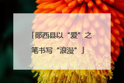 郧西县以“爱”之笔书写“浪漫”