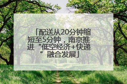 配送从20分钟缩短至5分钟，南京推进“低空经济+快递”融合发展