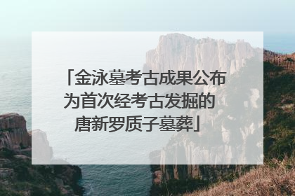 金泳墓考古成果公布 为首次经考古发掘的唐新罗质子墓葬