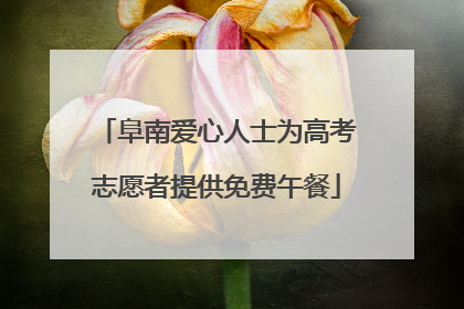 阜南爱心人士为高考志愿者提供免费午餐