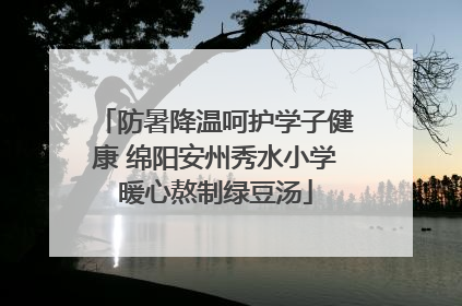 防暑降温呵护学子健康 绵阳安州秀水小学暖心熬制绿豆汤