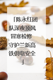 陈永红团队深夜顶风冒寒检修 守护兰新高铁供电安全