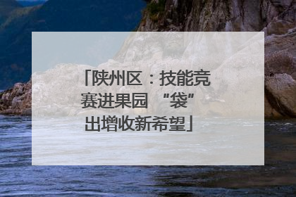 陕州区：技能竞赛进果园 “袋”出增收新希望
