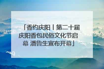 香约庆阳丨第二十届庆阳香包民俗文化节启幕 潘鲁生宣布开幕