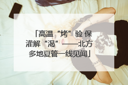 高温“烤”验 保灌解“渴”——北方多地夏管一线见闻