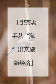 黑茶老手艺“泡”出文旅新经济