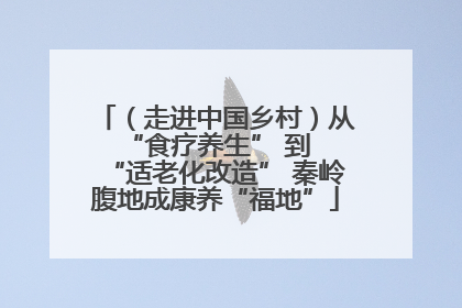 （走进中国乡村）从 “食疗养生” 到 “适老化改造” 秦岭腹地成康养“福地”